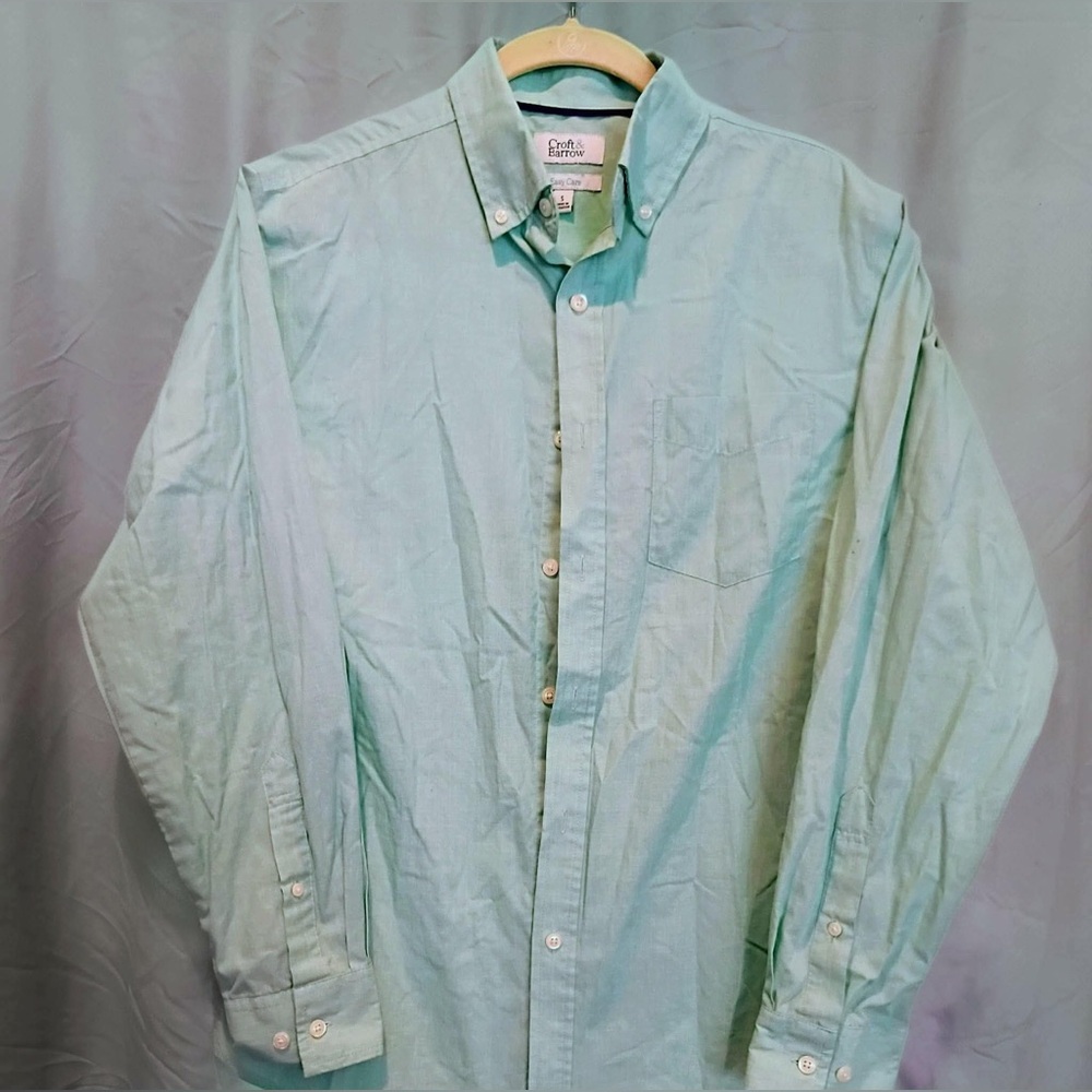 croft & barrow Men's Mint Green Button-Down Shirt